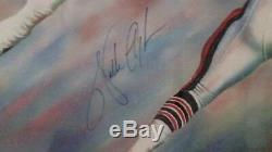 Walter Payton Autograph HOF lithograph Hand Signed 20x30 Andrew Goralski NICE