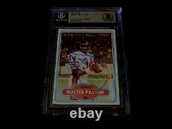 Walter Payton Autographed 1980 Topps Football Card HOF Chicago Bears AUTO RC BGS