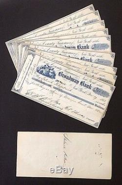 Wholesale 10 New York City CIVIL War Mayor Genuine Hand Signed Checks Dated 1862
