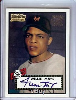 Willie Mays 2001 Team Topps Legends 1952 Reprint Hand Signed Auto Autograph TT1R