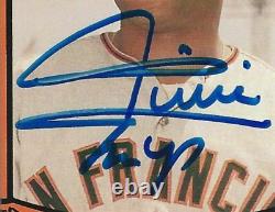 Willie Mays Original Autographs Hand-Signed Baseball Cards with Blue Ink Sharpie