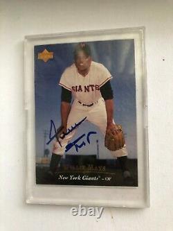 Willie Mays Signed Autographed Upper Deck Baseball Card New York Giants