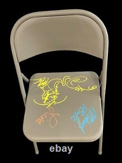 Wwe The Hardy Boyz And Lita Hand Signed Autographed Chair With Proof And Coa