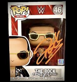 Wwe The Rock Hand Signed Autographed Funko Pop #46 Toy With Gai Coa Very Rare