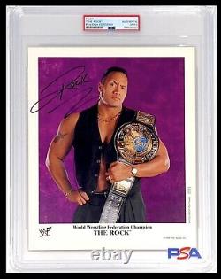 Wwe The Rock P-500 Hand Signed 8x10 Original Promo Photo Encapsulated By Psa Coa