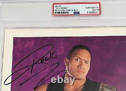 Wwe The Rock P-500 Hand Signed 8x10 Original Promo Photo Encapsulated By Psa Coa