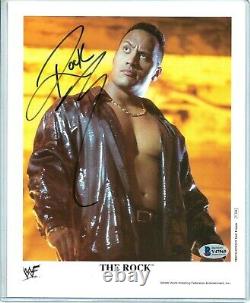 Wwe The Rock P-589 Hand Signed Autographed 8x10 Promo Photo With Beckett Coa