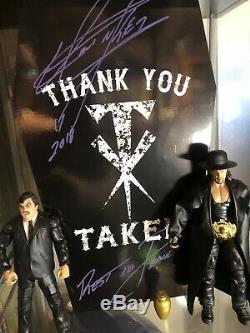 Wwe The Undertaker Hand Signed Autographed Urn With Rip Inscription And Proof