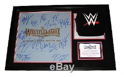 Wwe Wrestlemania 31 Hand Signed Autographed Ring Canvas & Turnbuckle Plaqued Coa