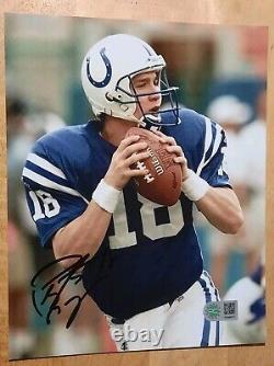 Young Peyton Manning Auto Autograph 8x10 Photo Hand Signed With COA Colts Legend