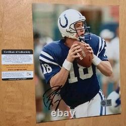 Young Peyton Manning Auto Autograph 8x10 Photo Hand Signed With COA Colts Legend