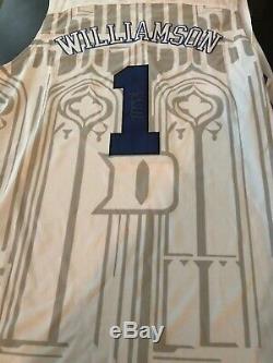 Zion Williamson Autographed Basketball Jersey Hand Signed with COA (Duke) Size XL