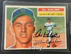 1955 Topps Baseball Card Al Kaline #20 Ex! Range Signé Avec Jsa Coa (matt)