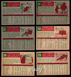 1959 Topps Détroit Tigres 12ct Tous Mossi Foytack Lary Hoeft Harris Wilson
