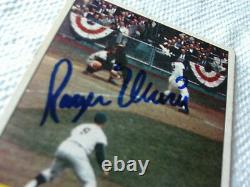 1963 Roger Maris Signé À La Main Autographié Topps World Series 3 # 144