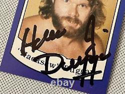 1983 Lutte Contre Toutes Les Stars #10 Hacksaw Jim Duggan Autograph Signé À La Main