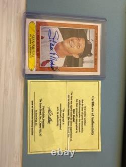 1985 Topps Woolworth's Détenteur de Record de Tous les Temps Stan Musial Autographe COA