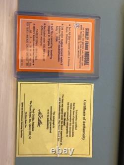 1985 Topps Woolworth's Détenteur de Record de Tous les Temps Stan Musial Autographe COA