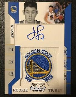 2010-11 Panini Playoff Contenders Patchs Ticket Jeremy Lin #141 Rookie Auto Nm
