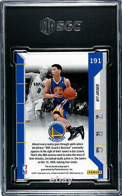 2010-11 Playoff Contenders Patchs Rookie Ticket Jeremy Lin #191 Sgc 9 Auto 10