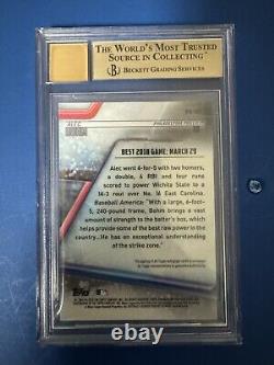 2018 Bowman's Best Meilleur de'18 Auto Or Refracteurs /50 Alec Bohm BGS 9.5/10