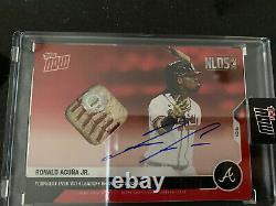 2020 Topps Maintenant 369d Ronald Acuna Jr Auto Ball Relic /10 Red Braves In Hand