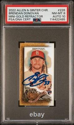 2022 Topps Allen Ginter Brendan Donovan Or Rookie Auto. /50. PSA 8 PSA 10