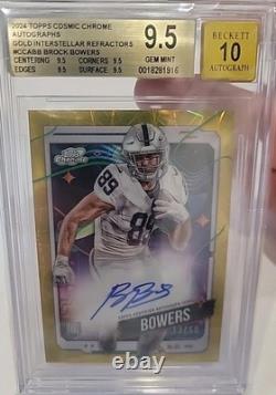 2024 Topps Chrome Cosmic BROCK BOWERS Or Interstellaire 13/50 Auto BGS 9.5