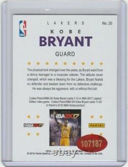 #24 Kobe Bryant Autograph Card Avec Coa Hand Signé Los Angeles Lakers