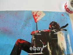 36 Inch Mr Brainwash Poster Main Signée Autographed Rare Vintage Abstract Pop