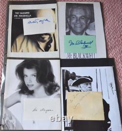 50 Lot de cartes et papiers signés à la main par des célébrités provenant de l'héritage de Donald Elmblad