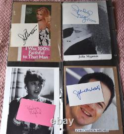 50 Lot de cartes et papiers signés à la main par des célébrités provenant de l'héritage de Donald Elmblad