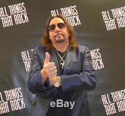 Ace Frehley Signé Baiser Guitar Autographié Guitare Avec Croquis À La Main Et La Preuve Exacte