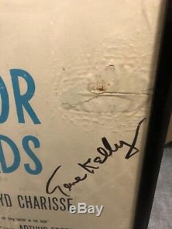 Affiche De Cinéma Autographiée Et Signée À La Main De Gene Kelly Chantant Sous La Pluie, Encadrée