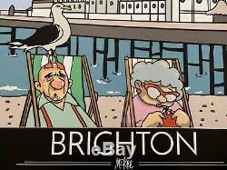 Affiche De Tourisme Pete Mckee Brighton 1 Des 50 Seules Signes Autographe Nouveau