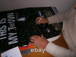 Affiche Star Wars du Dodger Stadium 2010 signée à la main par Dave Prowse avec un certificat d'authenticité à vie.