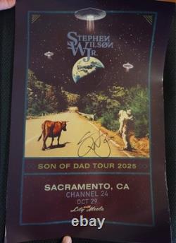 Affiche de tournée rare signée de Stephen Wilson Jr. à Sacramento