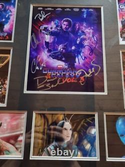 Affiche encadrée signée à la main des Gardiens de la Galaxie 3 avec certificat d'authenticité