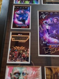 Affiche encadrée signée à la main des Gardiens de la Galaxie 3 avec certificat d'authenticité