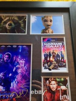 Affiche encadrée signée à la main des Gardiens de la Galaxie 3 avec certificat d'authenticité