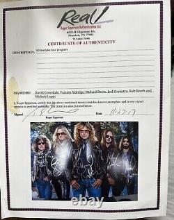 Affiche signée à la main de Whitesnake 15x19 encadrée