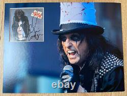 Alice Cooper AFFICHAGE MONTÉ SIGNÉ À LA MAIN 16x12 AUTOGRAPHE