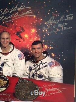 Apollo 13 Signé À La Main Surpassé 11x14 Haise Photo + Kranz + Kraft + 3 Plus De Jsa