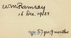 Archéologue écossais William Ramsay Carte signée à la main 3X5 COA