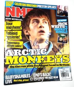 Arctic Monkeys VRAIMENT signé à la main Février 2006 Magazine NME COA Autographié Alex +3