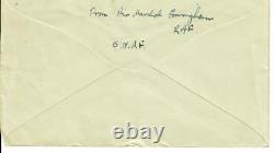 As de l'aviation Arthur Coningham Enveloppe signée à la main datée de 1943 JG Autographs COA