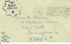 As de l'aviation Arthur Coningham Enveloppe signée à la main datée de 1943 JG Autographs COA