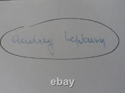 Audrey Hebpurn Main Autographe Originale Signé Retour Photo 8 X10 L'histoire De La Nonne