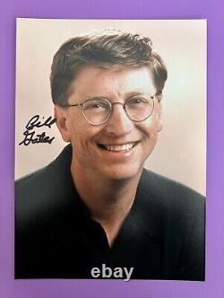 Authentique photo dédicacée de Bill Gates avec lettre de transmission signée à la main - EXCELLENT