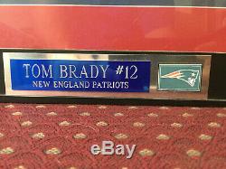 Autographe # 12 Tom Brady 11x14, Photo Encadrée Avec Patriotes Auto / Signés À La Main Par L'aco
